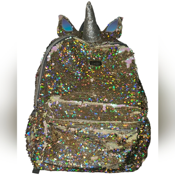 Justice | Flippy Sequin Unicorn Backpack | Size: 16½" x 12" x 6½" - Picture 2 of 15
